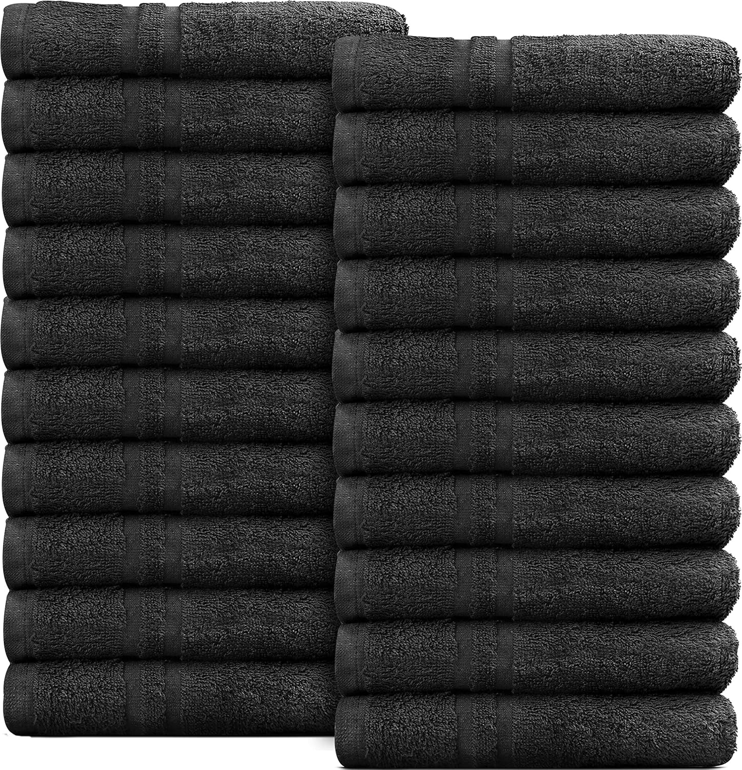 Utopia Towels Bleach Safe Salon Towels - Pack of 24 Black Hand Towels - (16 x 27 Inches), Salon Towels Bleach Safe, Stain Resistant Bleach Proof Towels for Salon, Hair, Gym, Spa: Beauty