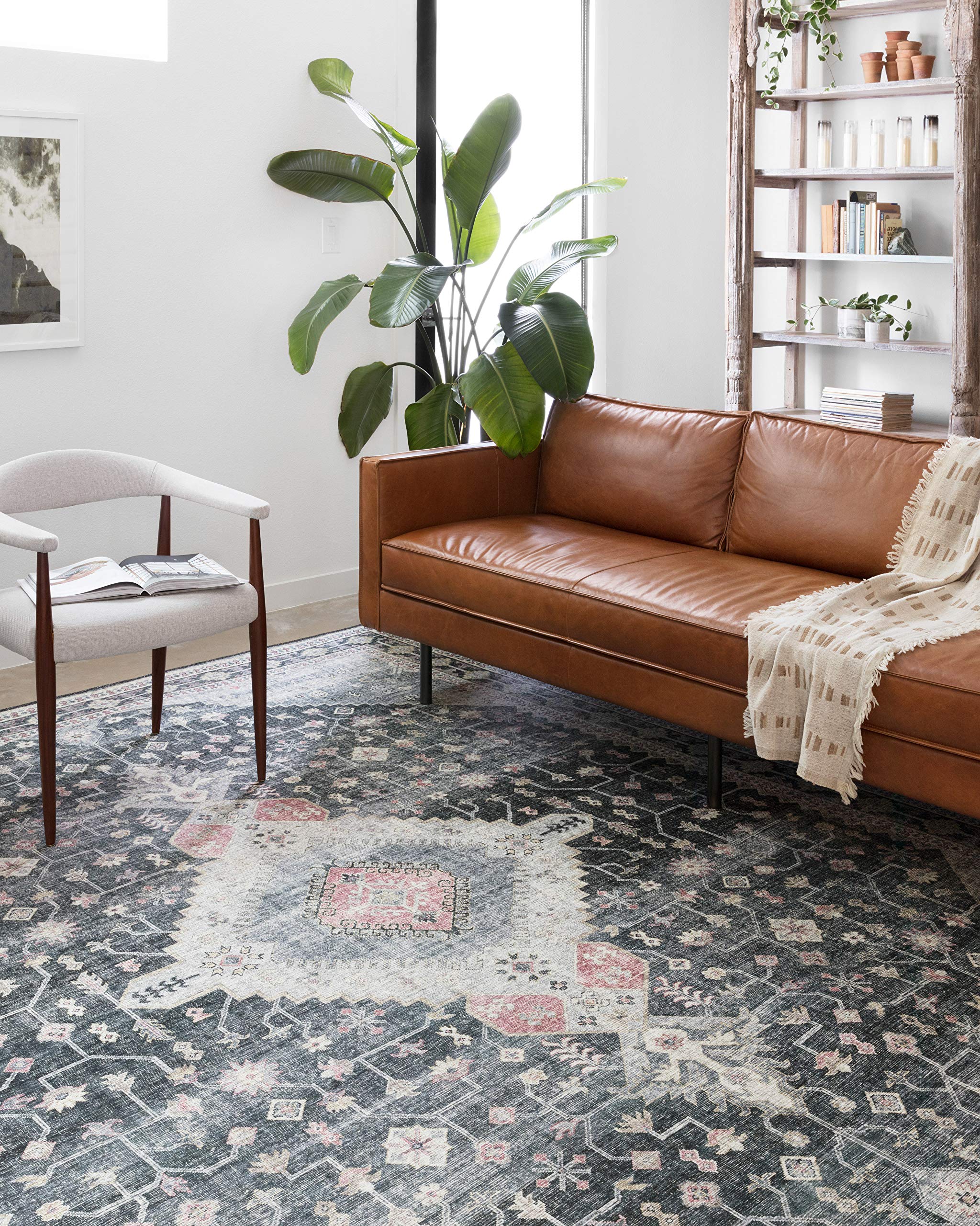 Loloi Skye Collection SKY-02 Charcoal/Multi 7'-6" x 9'-6" Area Rug