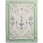 Maison d' Hermine Kitchen Towels Set of 2 100% Cotton 27.50" x 20" Reusable Cloth Tea Dish Towels Absorbent with Hanging Loop for Kitchen Easter Decorations Spring/Summer (Jardin Du Roy)