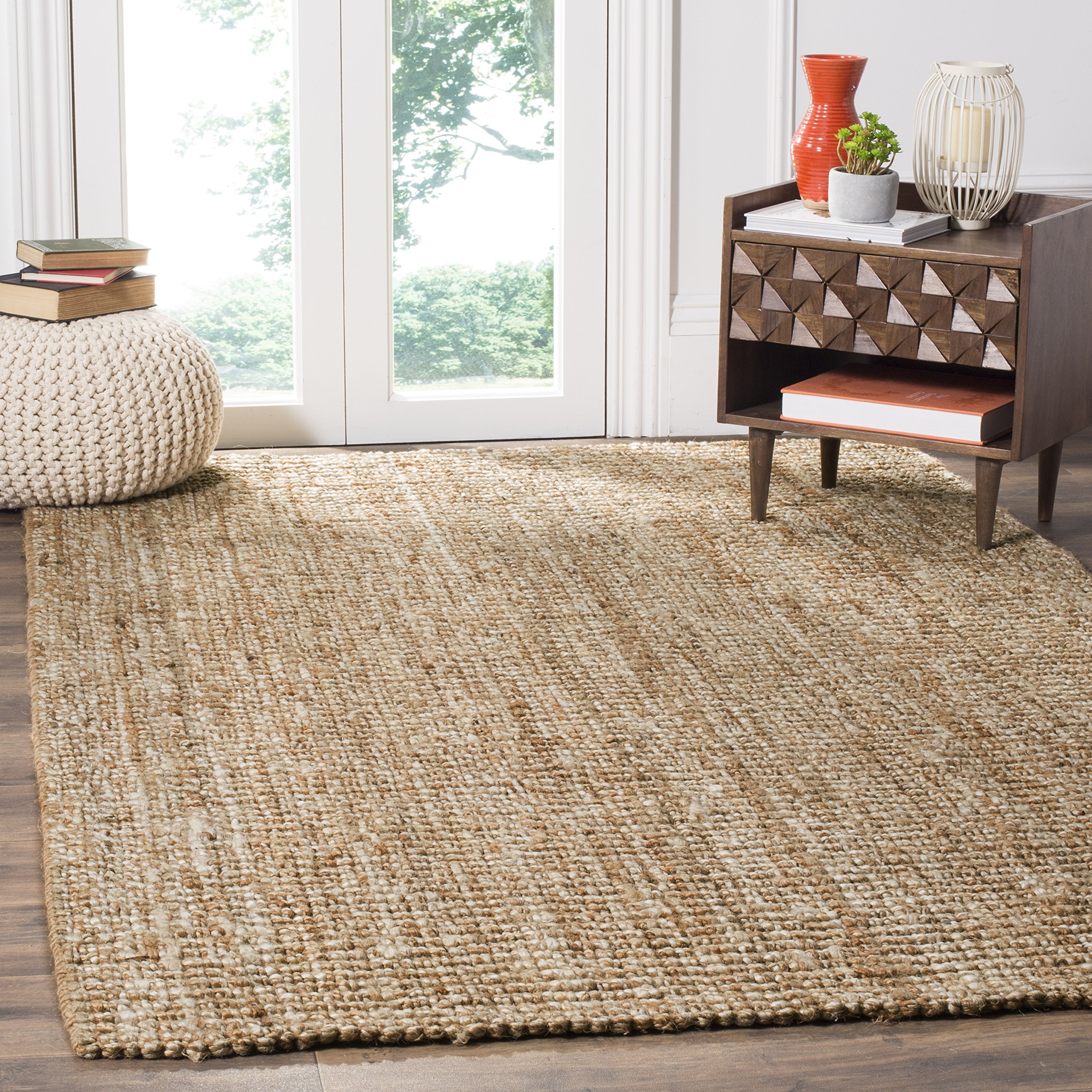 Safavieh Natural Fiber Collection Nf447n Hand Woven Natural And Ivory Jute Area Rug 10 X 14 On Galleon Philippines
