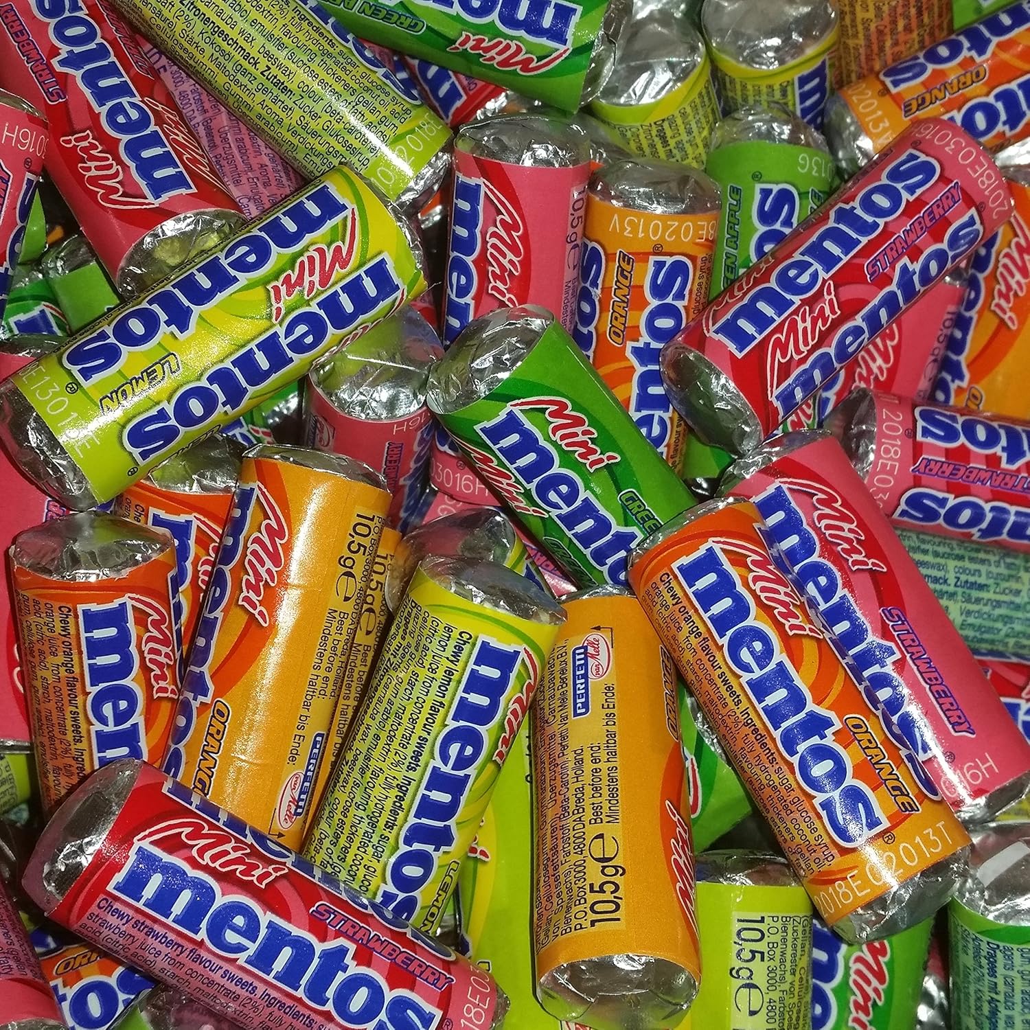 100 x Mini Mentos Sweets Assorted Fruity Flavours 10.5g Each Amazon.co