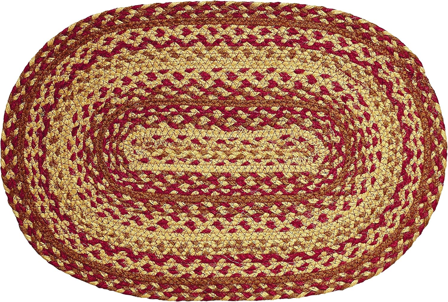 Nutmeg Braided Oval Area Rug Accent Rugs Jute IHF Handmade