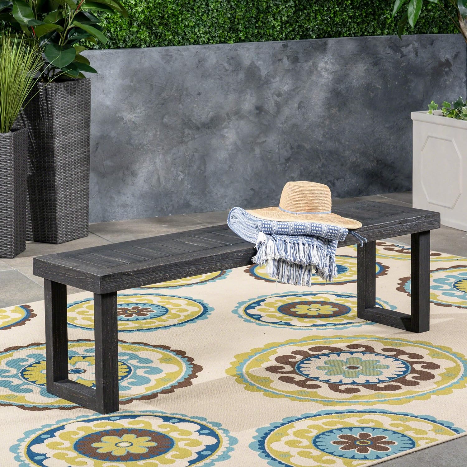 Amazon Com Christopher Knight Home 306124 Kemp Outdoor Acacia
