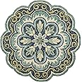 LR Home Dazzle Area Rug, 6' Round, Green