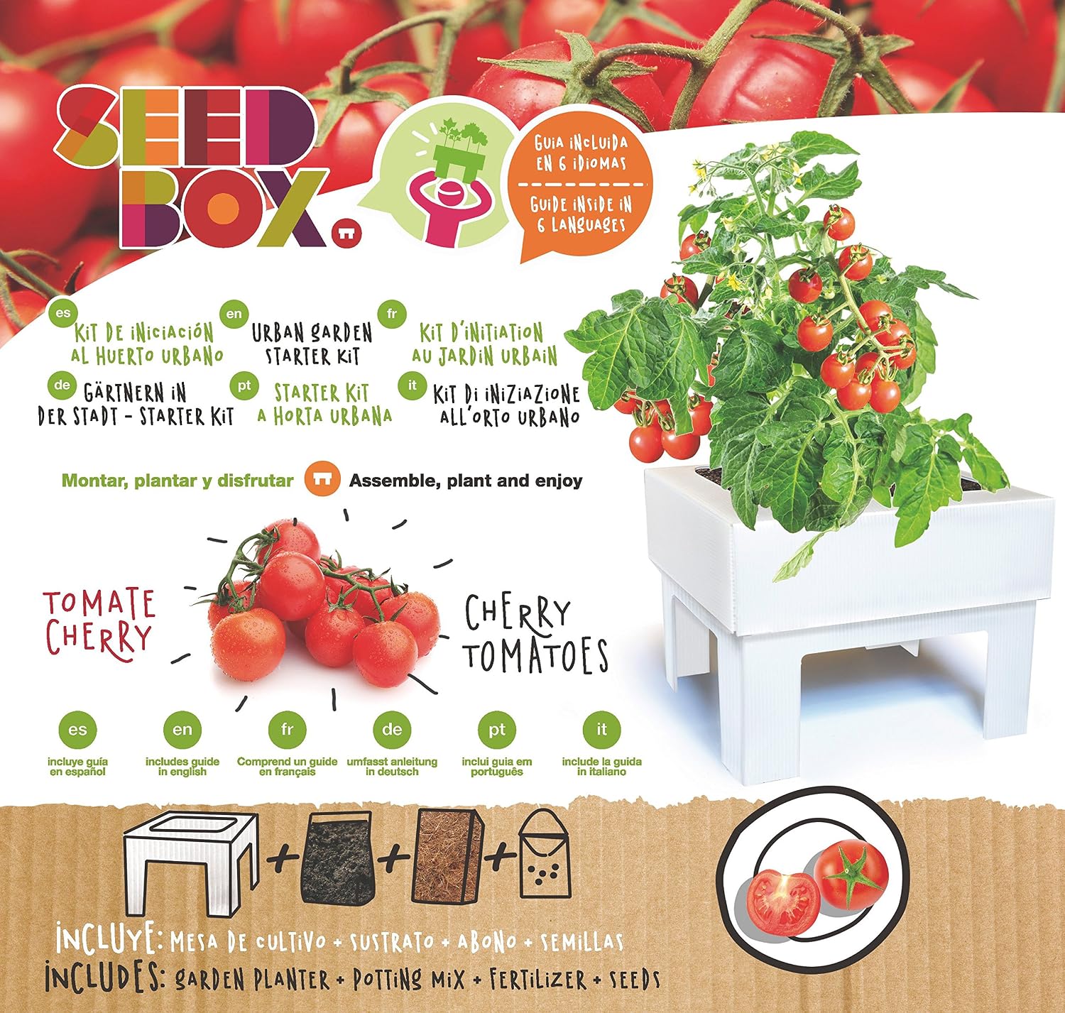 SeedBox SBCUTC - Huerto Urbano de Tomates Cherry: Amazon.es: Jardín