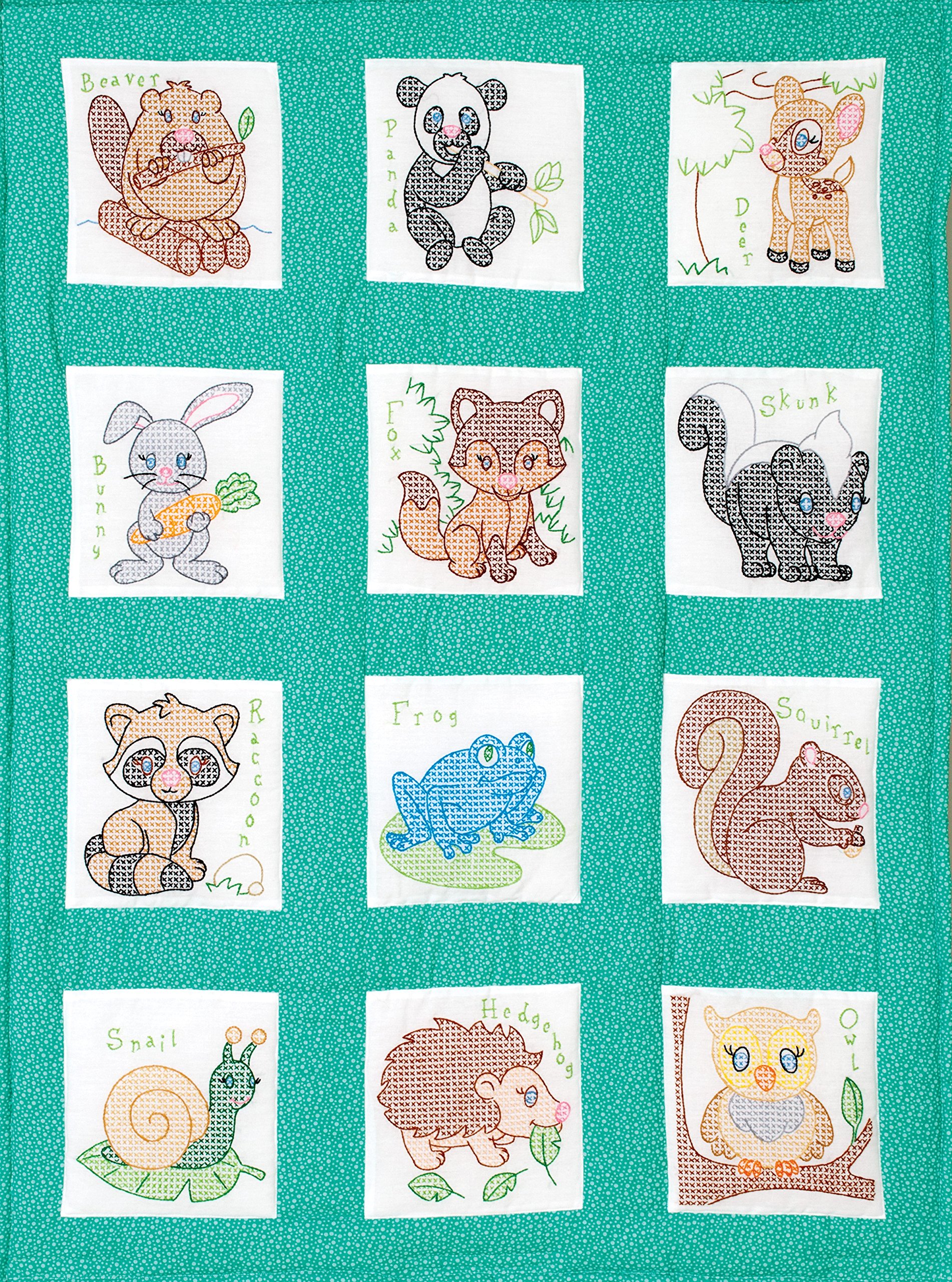 Jack Dempsey Forest Friends Nursery Quilt Blocks
