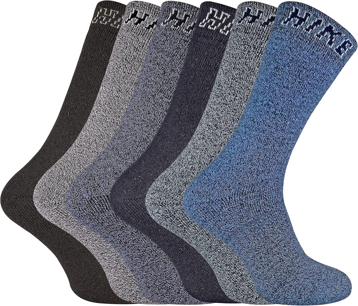 Sock Snob - 6 works HIKE Mens Summer Cushioned Breathable Cotton Hiking Socks (6-11 UK, Pack 1)
