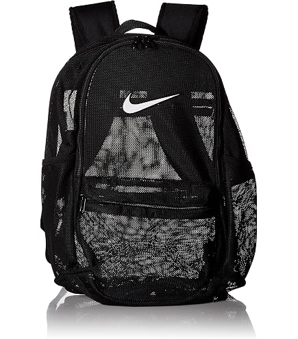 Amazon.com: NIKE Brasilia Mesh Backpack 9.0, Black/Black/White, One Size : Clothing, Shoes & Jewelry