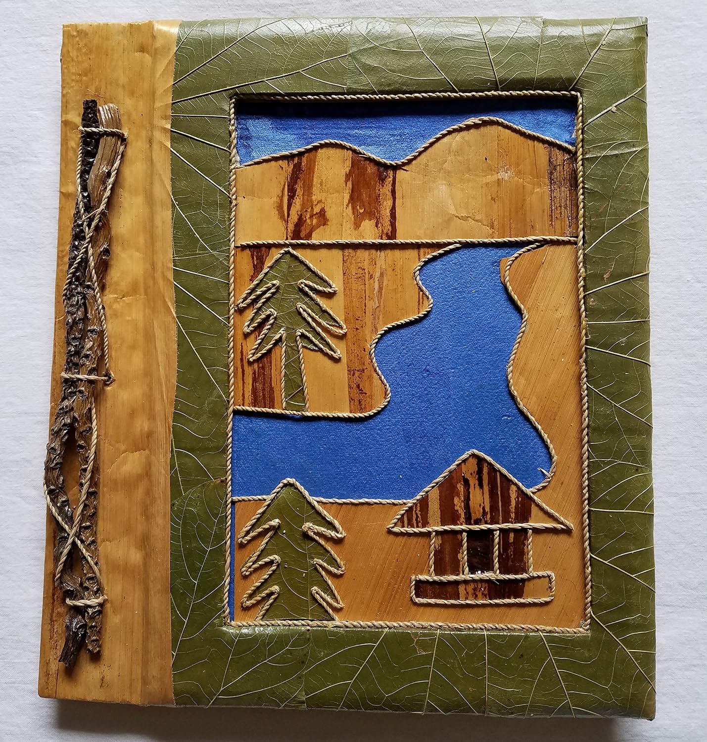 Handmade Mountain River And Cabin Photo Album Holds 40 Photos