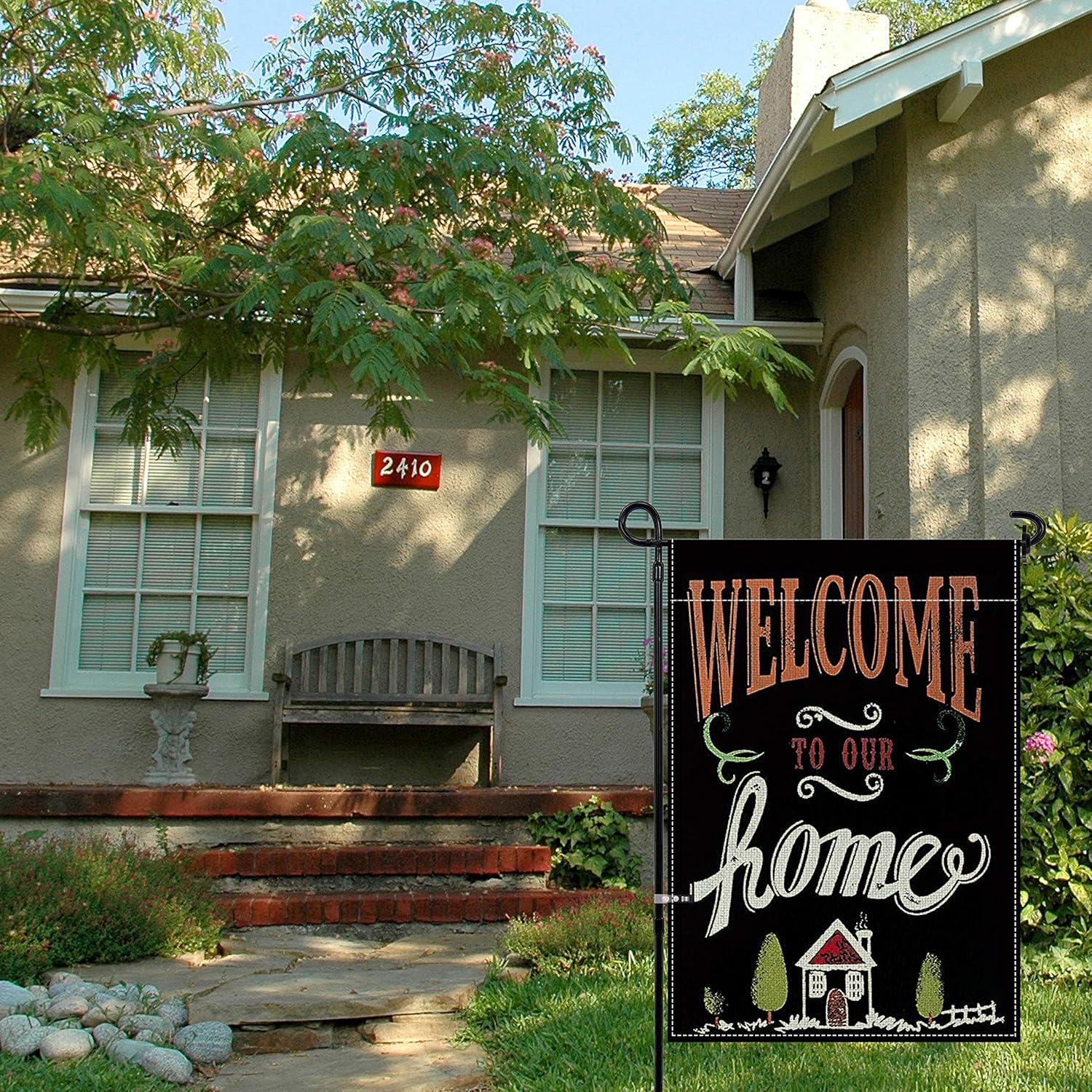 Tuoyi Welcome Spring Garden Flag, 18 x 12.5 Double Sided Design Spring Summer Rustic Farmhouse Burlap Yard Outdoor Decoration, Indoor & Outdoor Decorations : Garden & Outdoor