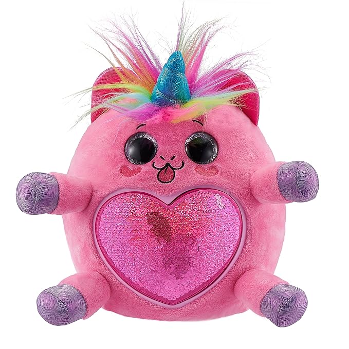 rainbocorn white horn pink heart