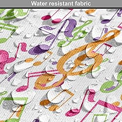 Ambesonne Music Fabric by The Yard, Inspirational