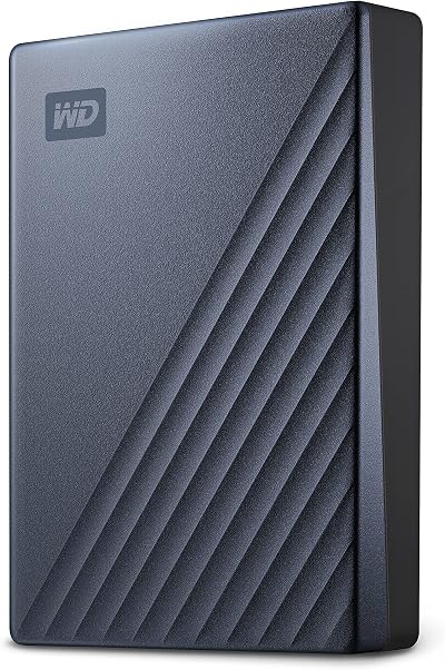 WD My Passport Ultra 5TB Portable External Drive USB-C USB-A Adapter Midnight