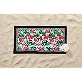 Juicy Couture 100% Cotton Extra Large Beach Towels Oversized Clearance, Pool Towels, Bath Towels - Lightweight & Quick Dry - 36" x 68" (1 Pack) - Pink Flamingo Stripe Pattern Adults Towel