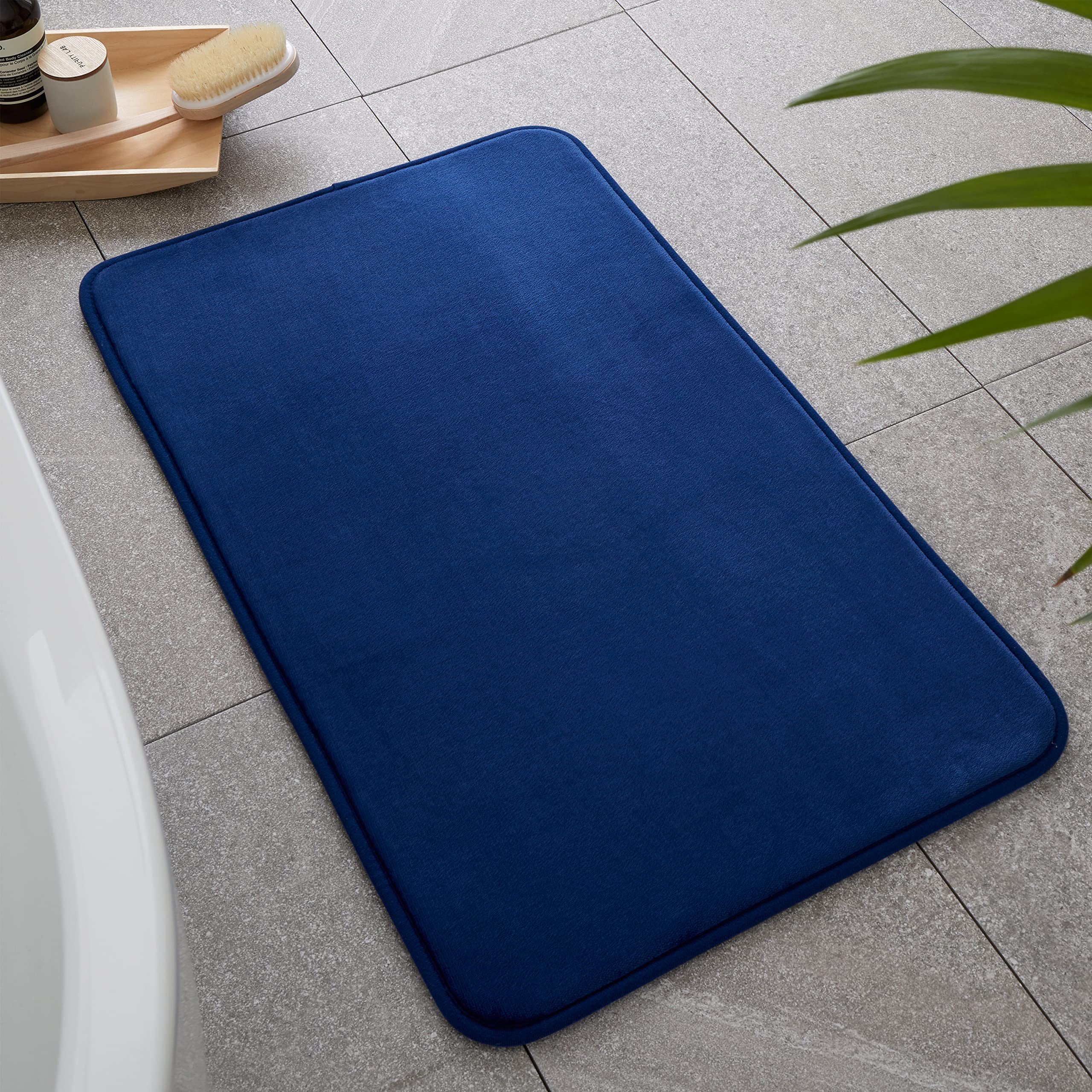 Catherine Lansfield Bathroom Anti-Bacterial Memory Foam Bath Mat Navy, (BR/55661/W/BMAT/NA) — image 1