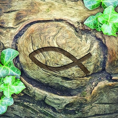 20 Servietten Ichthys im Baum/Kommunion/Konfirmation/Taufe 33x33cm