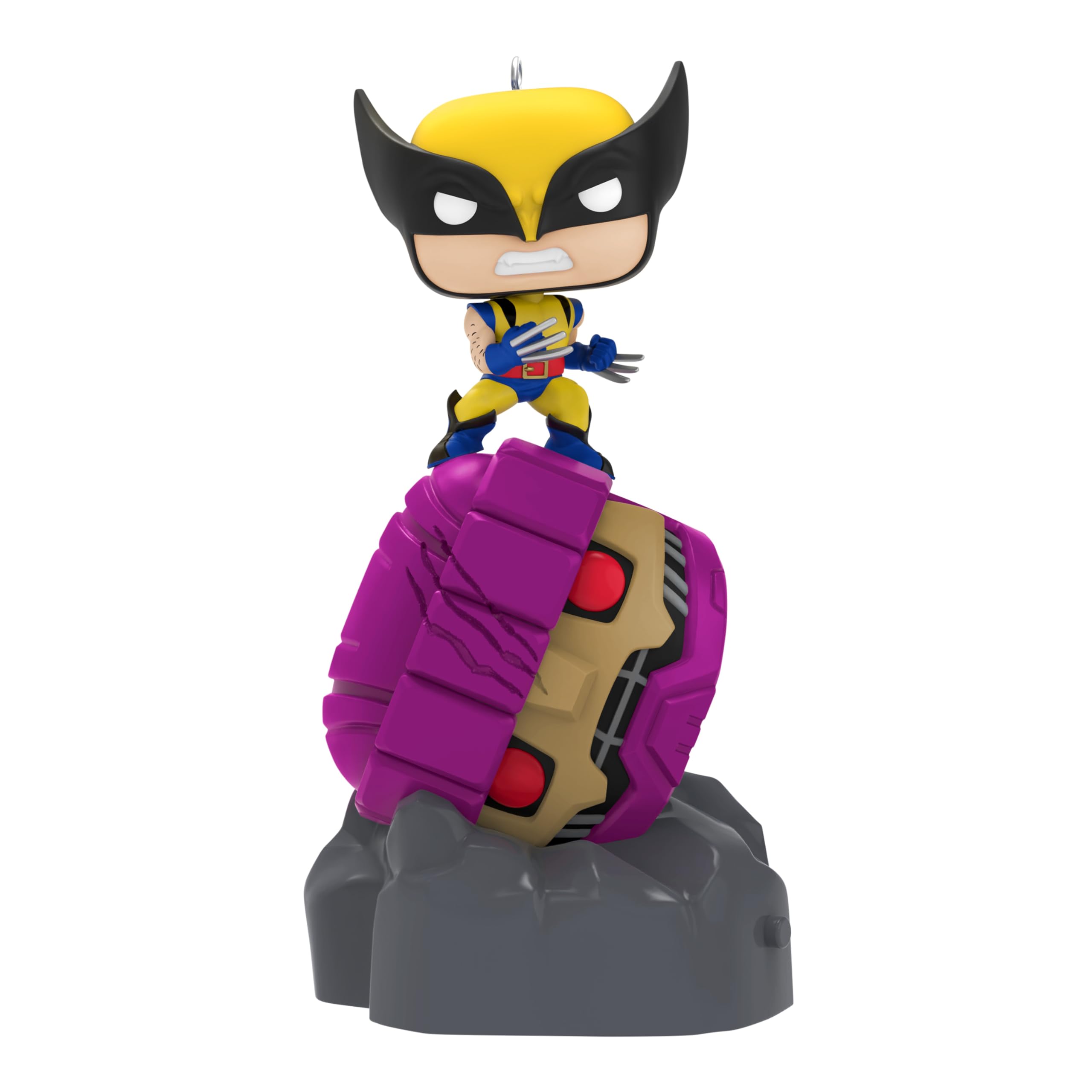 Photo 1 of Hallmark Keepsake Christmas Ornament 2025, Marvel X-Men Wolverine Defeats Sentinel Funko POP! with Light, Gifts for Marvel Fans