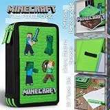 Minecraft Pencil Case for Kids Filled with Stationery Green Mob view 3