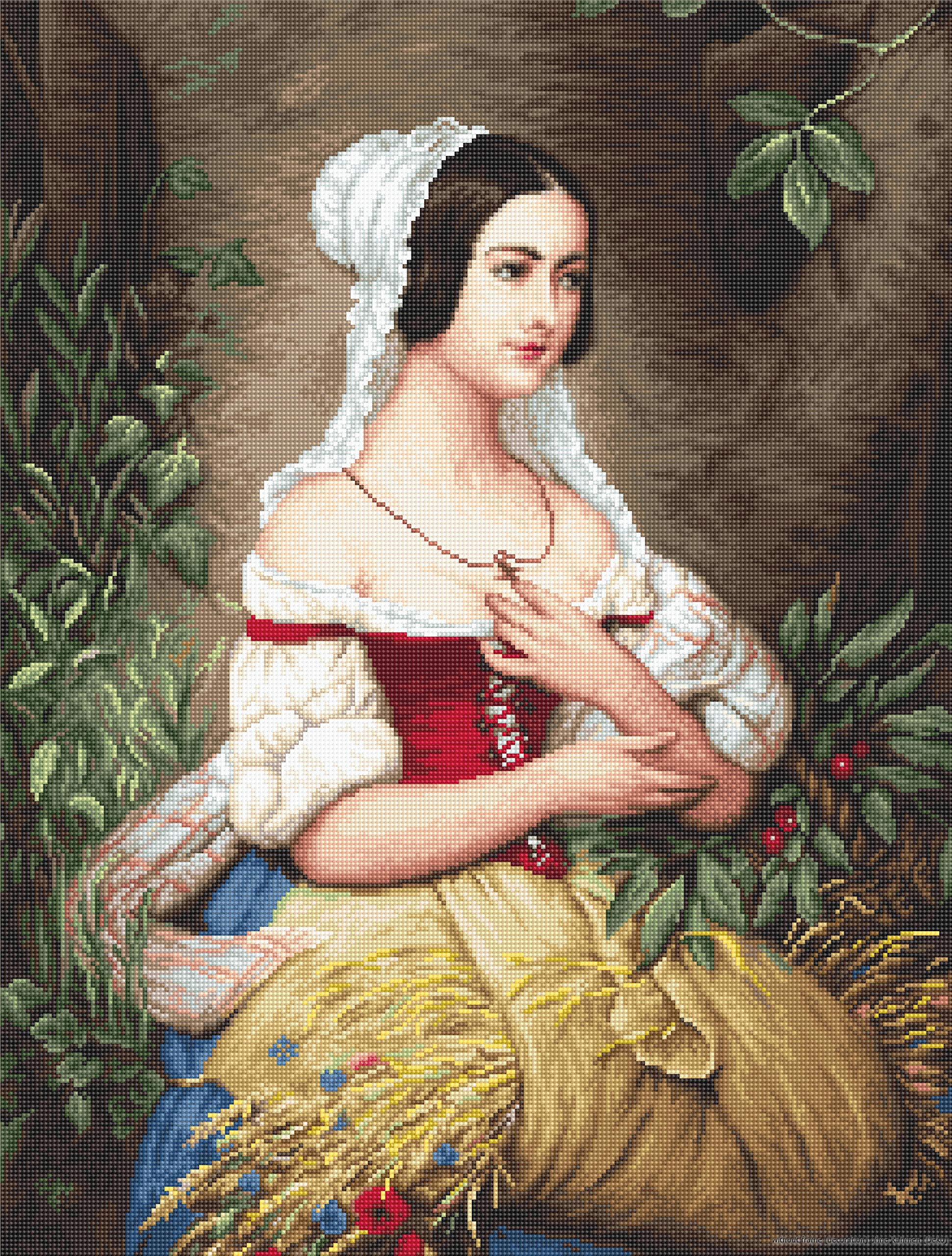 Luca-S Cross Stitch Kit, Cotton, Multicoloured, 31x41cm