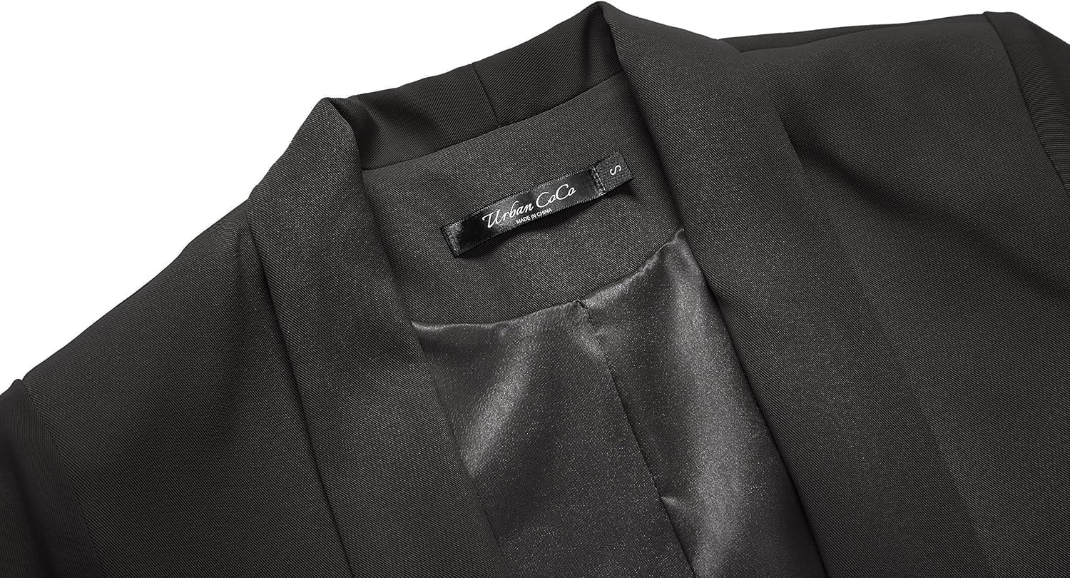 Urban CoCo Women's Office Blazer Jacket Open Front at  Women’s Clothing store