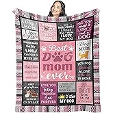 Mcurore Dog Mom Gifts for Women Blanket 60"x50", Christmas Mothers Day Birthday Gifts for Dog Lover/Lovers/Owner Women