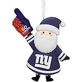 Hallmark NFL New York Giants Santa Fan Christmas Ornament, Gifts for Sports Fans