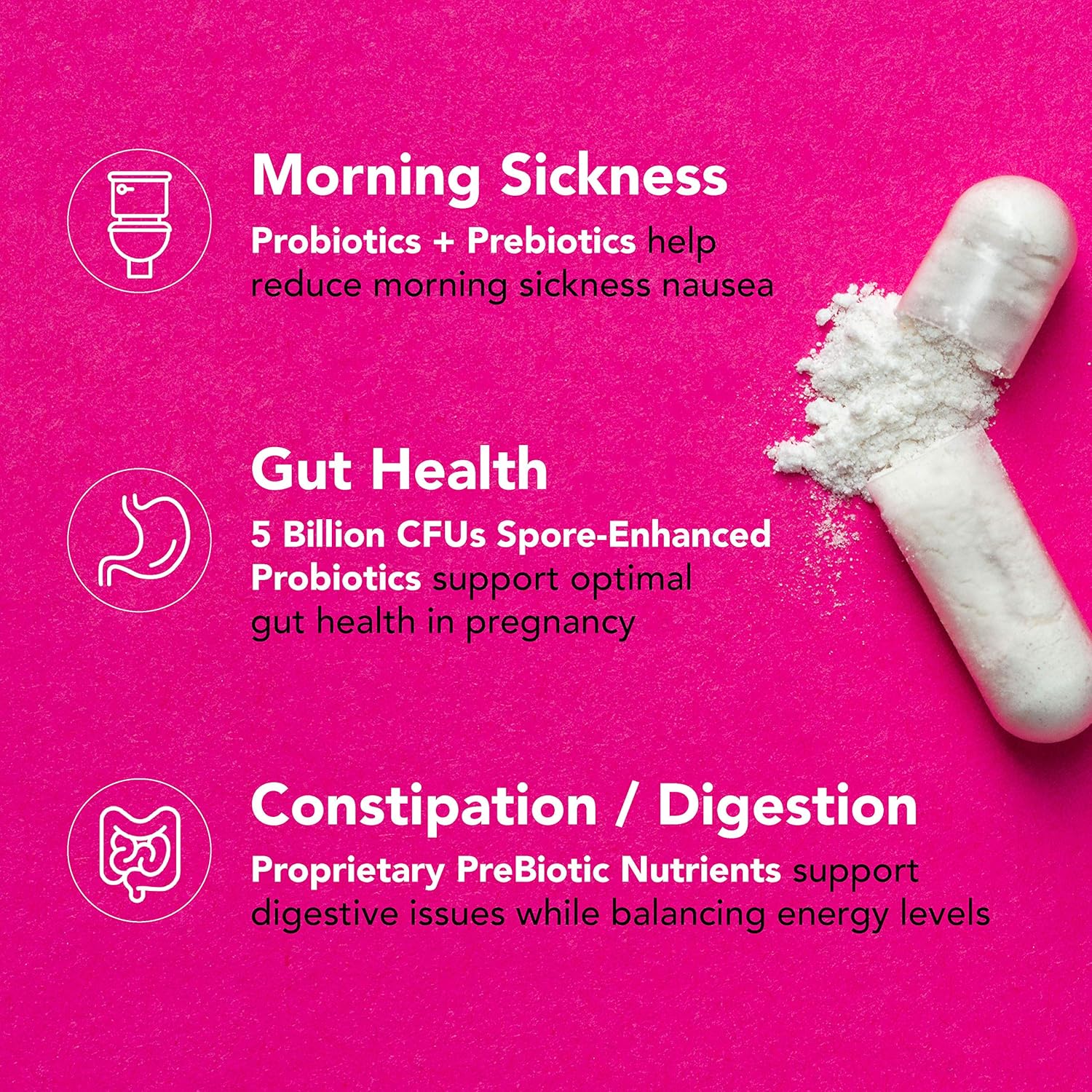 Pink Stork Morning Sickness Bundle: Nausea Relief Candy with Prenatal Vitamins + Ginger Tea + Vitamin B Complex + Probiotics, Women-Owned: Health & Personal Care