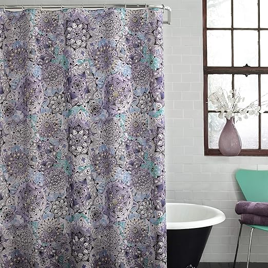 Amazon Com Ex Cell Ode To Geode Fabric Shower Curtain 70 By 72