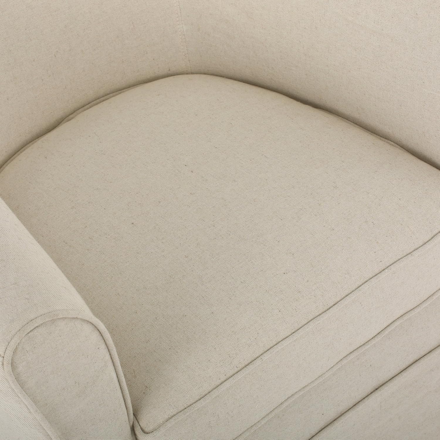 Christopher Knight Home Cecilia Swivel Chair with Loose Cover, Natural Fabric: Furniture & Decor