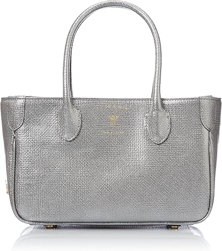 Amazon エーディーエムジェイ トートバッグ 牛革 メタリックカラー シルバー トートバッグ