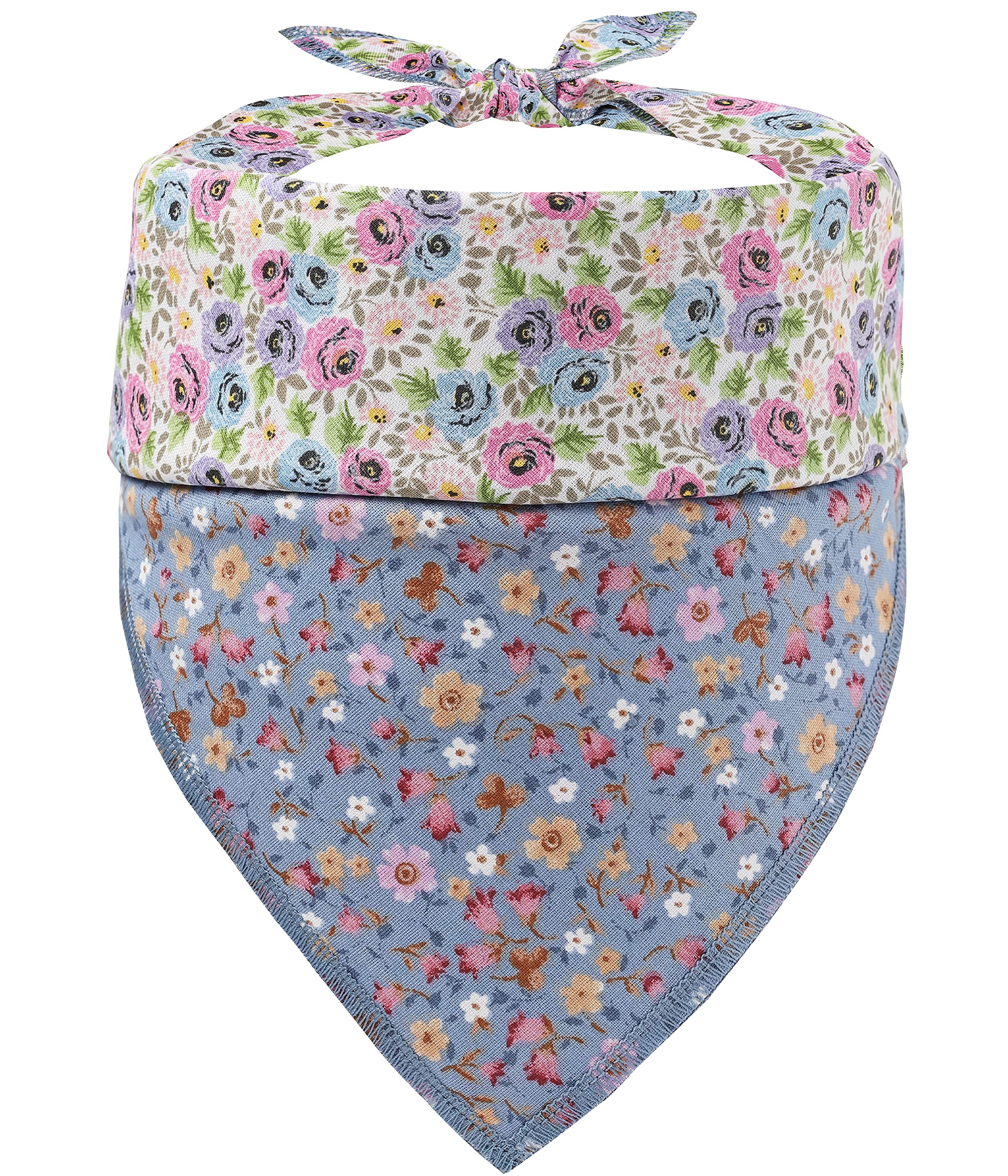 Odi Style Dog Bandana - Reversible Purple Floral Dog Bandana for Small Sized Dog, Cotton Puppy, Cat Bandanas, Handkerchiefs, Scarfs, Accessories for Small Dogs, Cats, Puppies, Single Piece