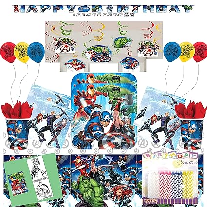 Amazon Com Marvel Epic Ultimate Party Supplies Pack With
