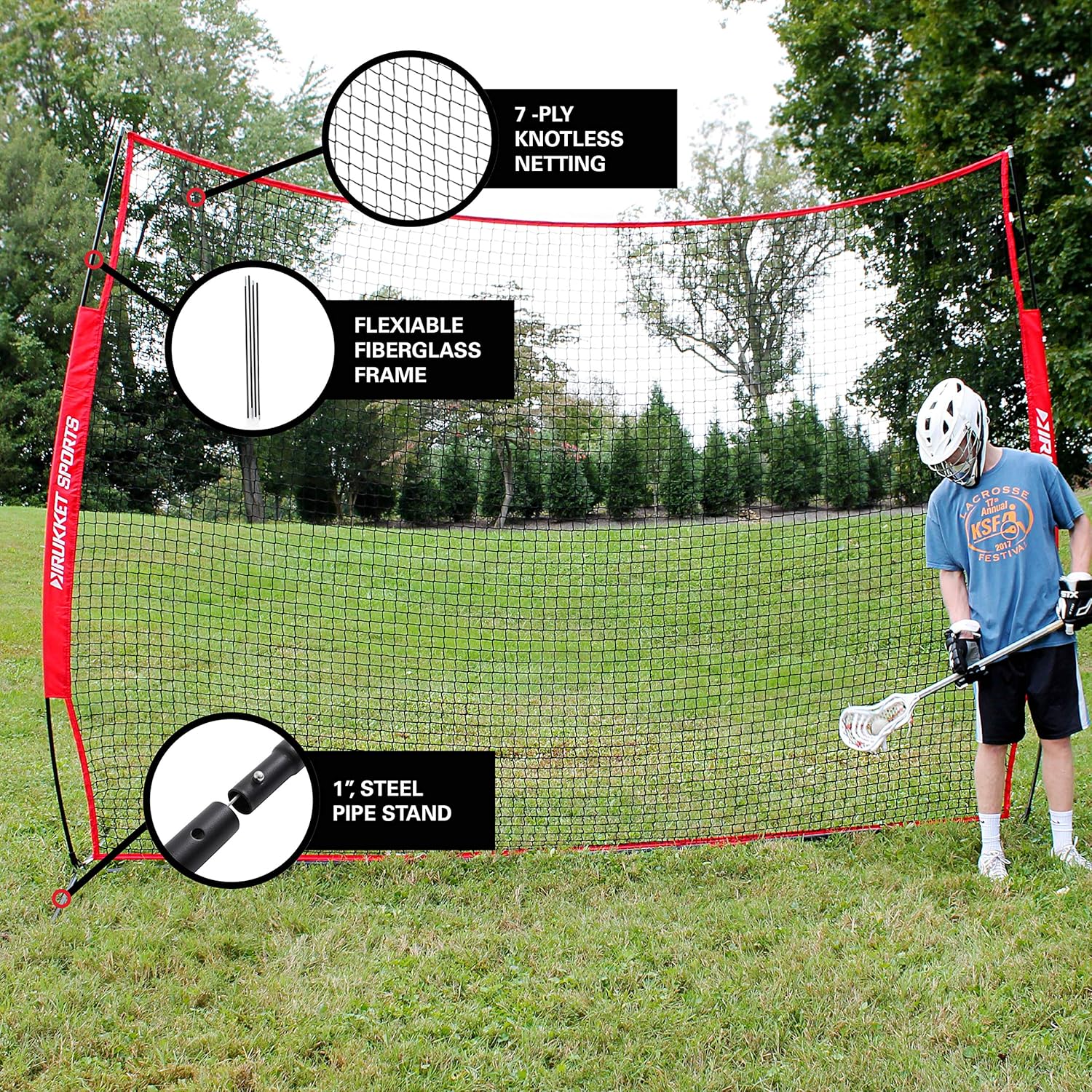  Rukket Barricade Backstop Net Indoor and Outdoor Lacrosse