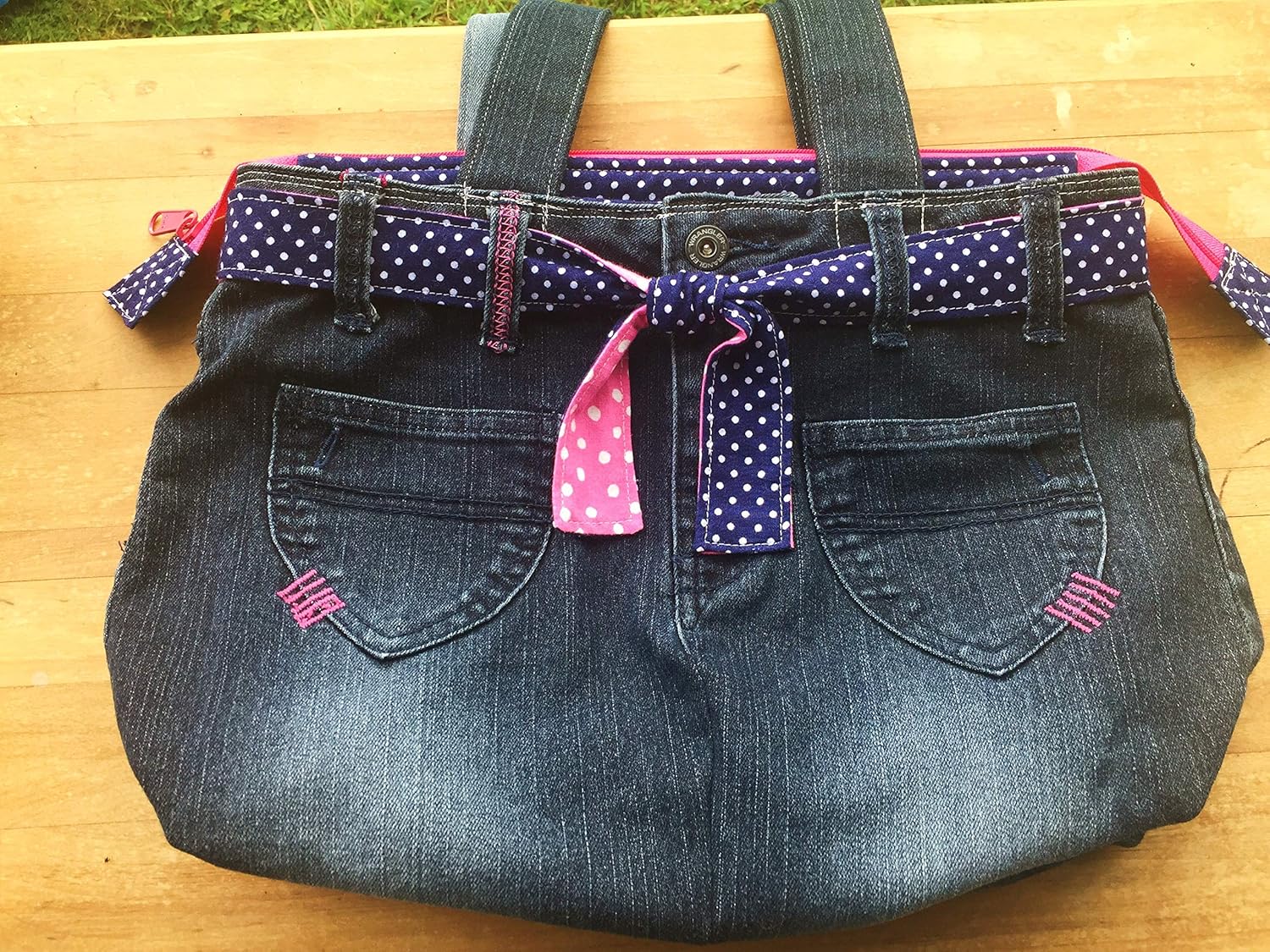 blue jeans purse