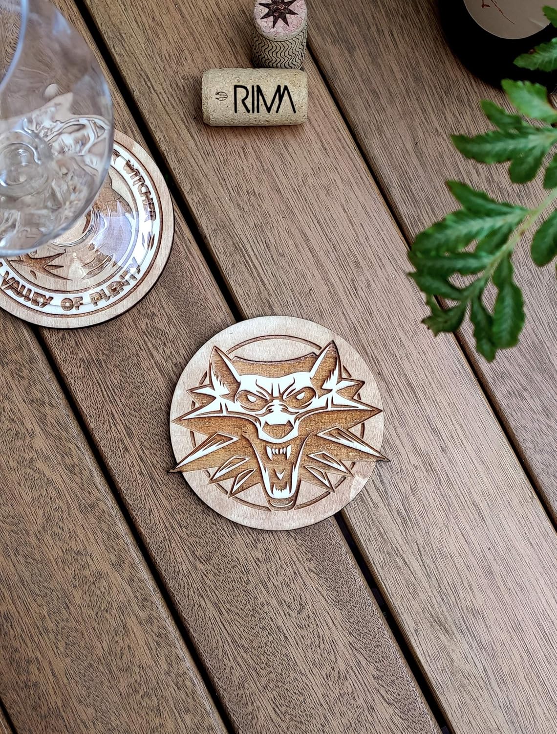 Ou Vendre Les Bijoux The Witcher 3 Loup Le Sorceleur sous-verres en bois - The Witcher Collection: Amazon