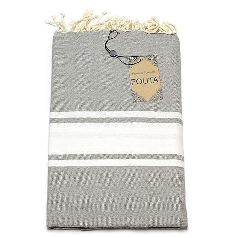 ANNA ANIQ Premium Fouta Hamamtuch Sauna-Tuch XXL Extra Groß 197 x 100cm - 100% Baumwolle aus Tunesien als Strand-Tuch, orient