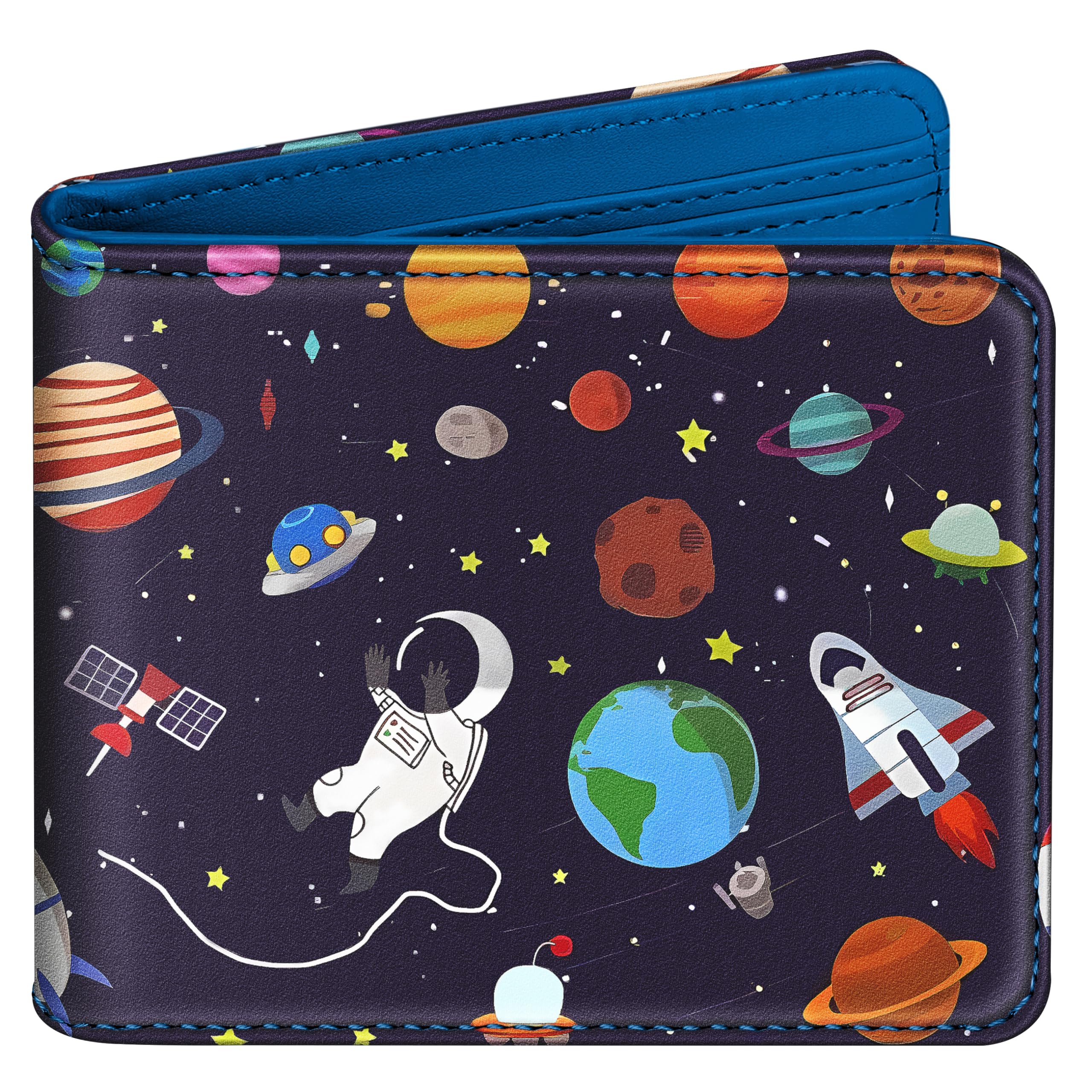 Funermei Cute Wallet for Teen Boys Leather Bifold