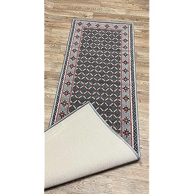 Buy Kitchen Mat Low Profile Non Slip Skid Resistant Thin Kitchen Runner Rugs 2x5 1992 Gray Online In Indonesia B07lgh6z6j