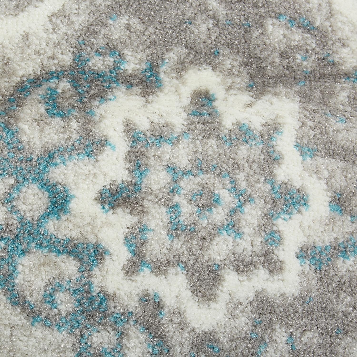 Home Dynamix Boho Andorra Bohemian Area Rug, Transitional Gray/Aqua/Ivory 7'9"x10'2": Home & Kitchen
