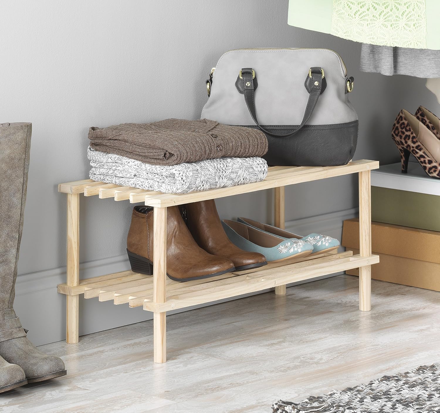 Whitmor Wood Household Shelves, Natural: Home & Kitchen