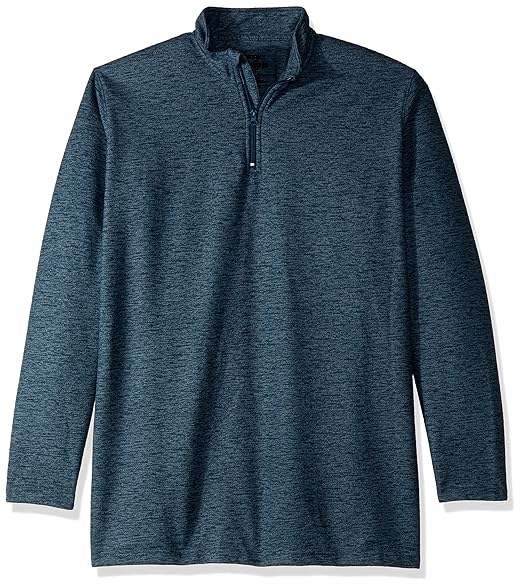 Wrangler Riggs Workwear Men's Big and Tall 1/4 Zip Fleece Pullover with Wicking, Storm Heather 
