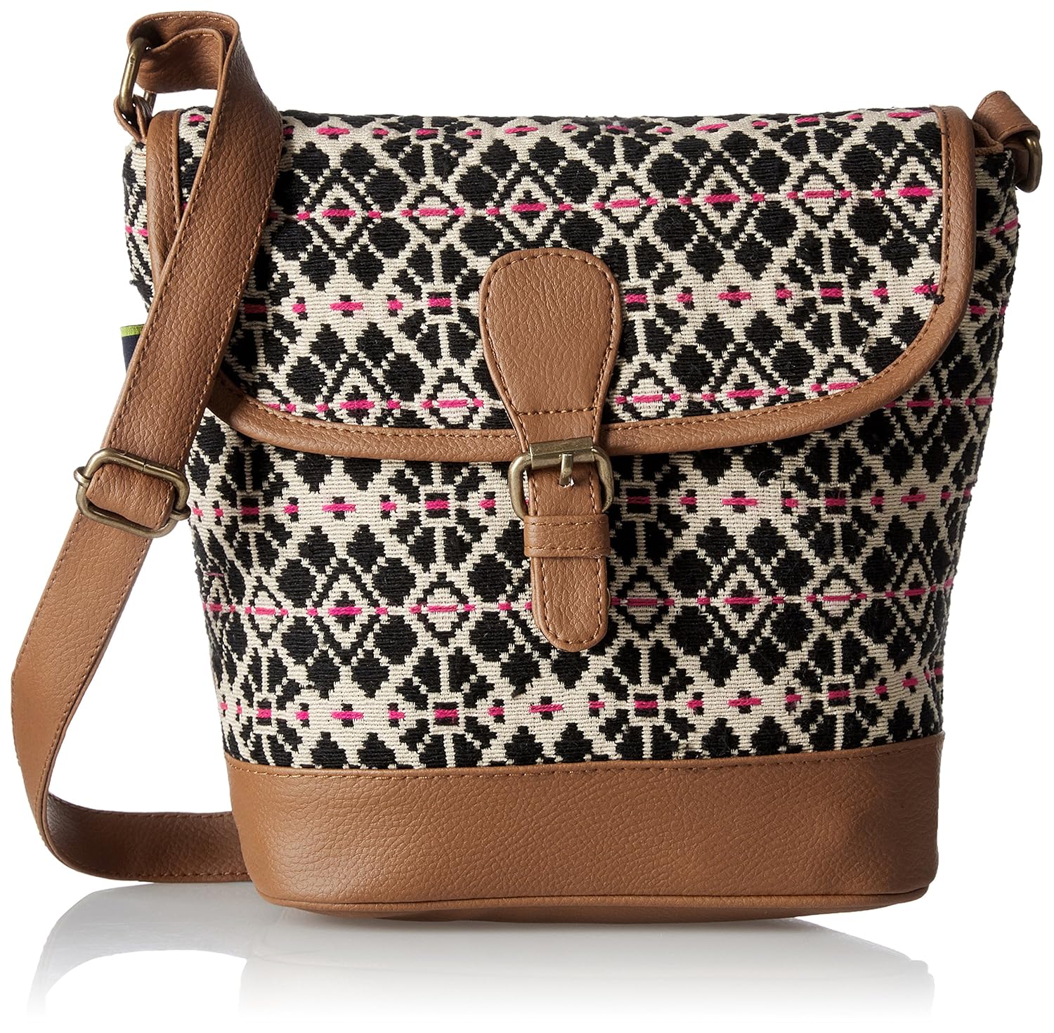 kanvas katha women's sling bag (beige) (kkrjq010)