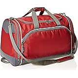 Amazon Basics Small Lightweight Durable Sports Duffel Gym and Overnight Travel Bag - Red