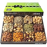 Oh! Nuts 12 Variety Nuts Gift Basket - Healthy Gift Baskets - Gourmet Assorted Nuts Tray - Gift Box for Holiday, Movie Night, Corporate, Families - Gift Ideas for Men and Women