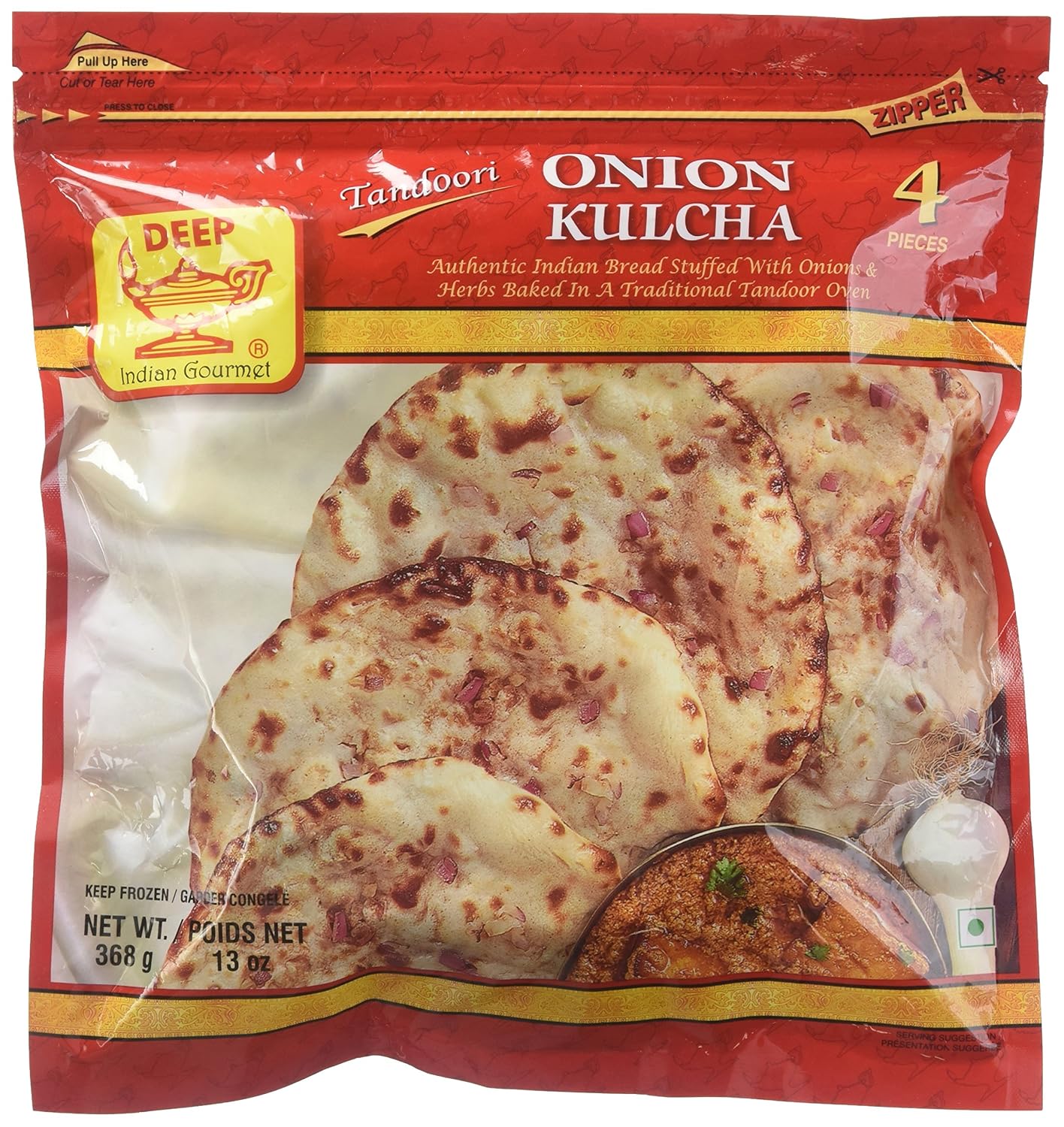 Deep, Onion Kulcha, 368 Grams(gm) Grocery & Gourmet Food