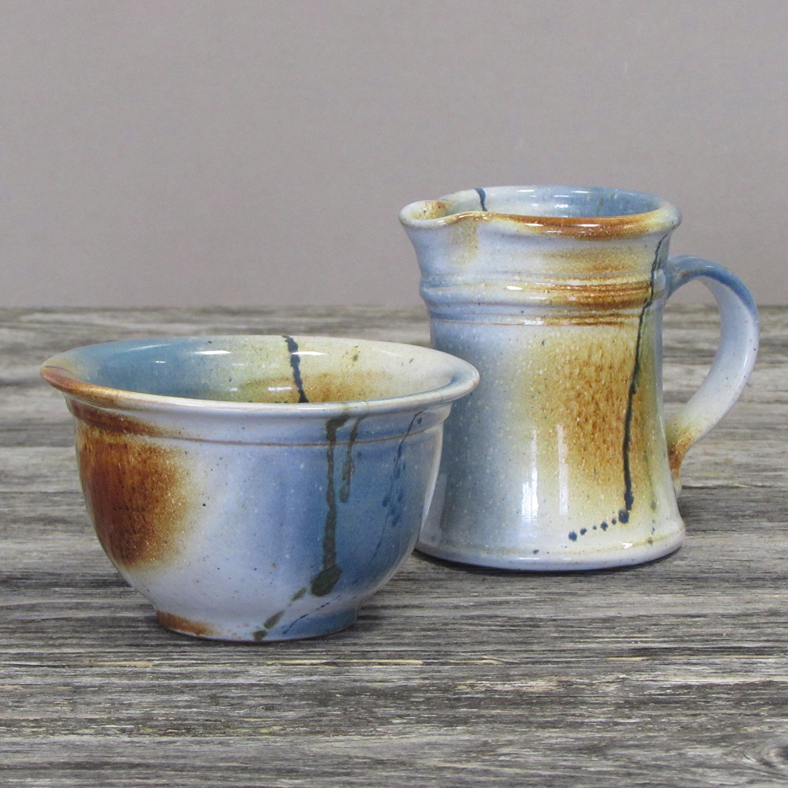 Handmade Sugar and Creamer Set by Kiltrea Bridge Pottery Ireland 100