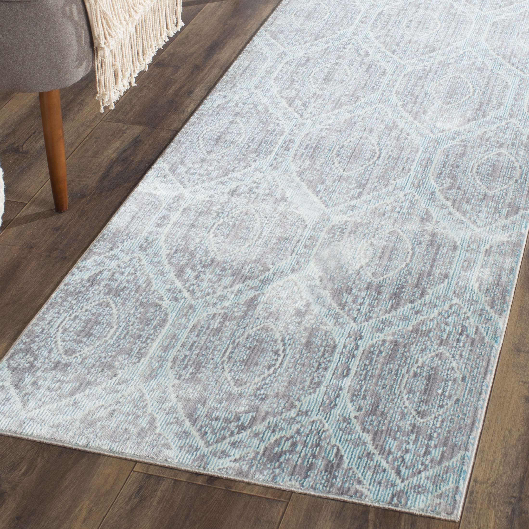 Safavieh Craft Art-Inspired Indoor Woven Runner Area Rug, Valencia Collection, VAL206, in Mauve / Alpine, 69 X 244 cm for Living Room, Bedroom or Any Indoor Space