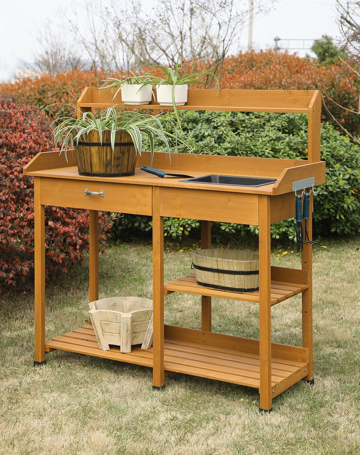 Potting Benches & Tables Convenience Concepts Deluxe ...