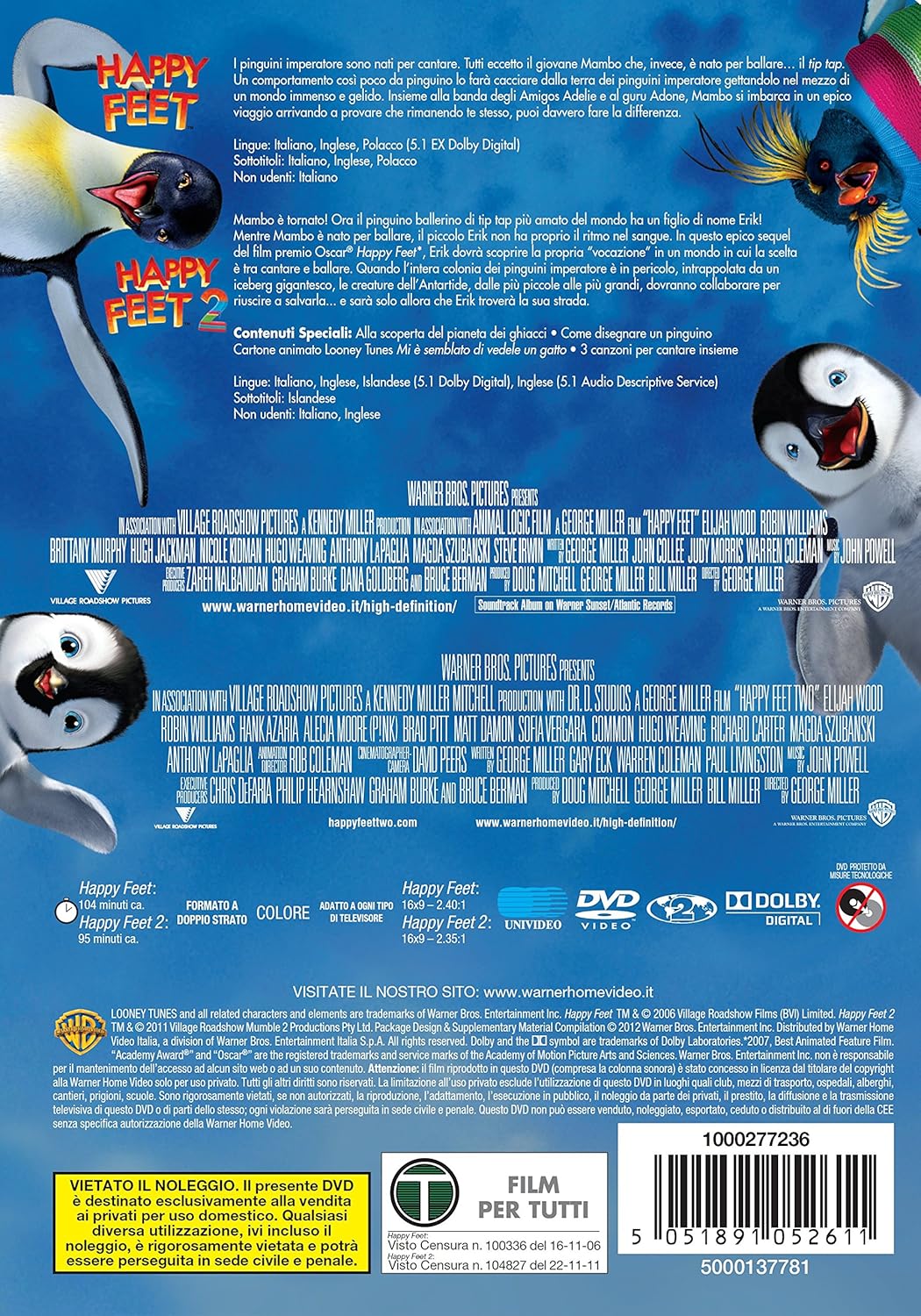 Happy feet + Happy feet 2 [Italia] [DVD]