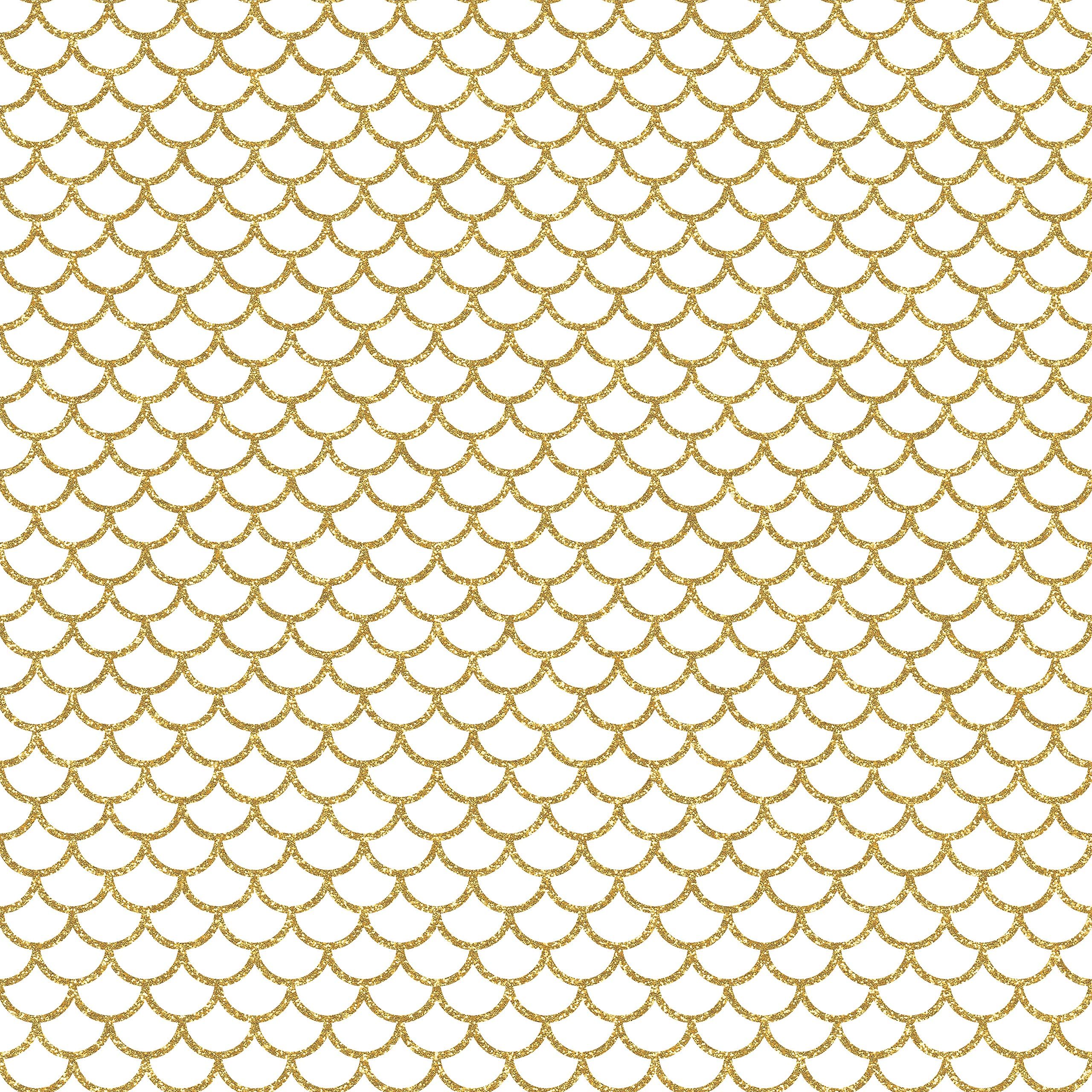 Gold Glitter Mermaid Printed Canvas Fabric Sheet x 1 for Hair Bow Making templates and Other Crafts (pic 5)